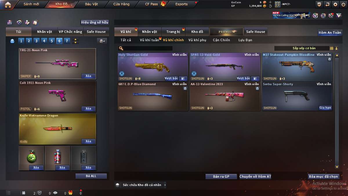 shop acc cf uy tin gia re
